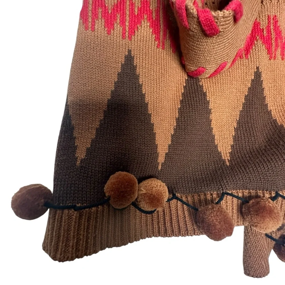 NWOT MUVEIL Western Brown multi Belted Cardigan 38 - Picture 11 of 15